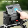 Bags Waterproof Bike Front Frame Bag Touch Screen Mtb Bicycle Phone Holder Eva Handlebar Bags Cycling Front Storage Bag 2022 New