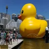 Géant en gros géant gonflable jaune de canard supérieur 3m d'eau utilisée de gros jouets de bande dessinée en caoutchouc fixe flottante pour la promotion