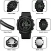 Wristwatches SKMEI Genuine Digital Watch Army Green Camouflage World Time Compass Chimes On The Hour A For Travel And Adventure 2095