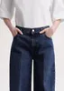 Jeans femininos 2024 Autumn Women Wide Cotton Barrel Taped Topered