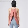 DESGINER ALOOO YOGA TOP Shirt Centre Femme Femme Été Séchage rapide Sports lâches légers Cover Up Fitness Robe Fitness Naked Split Sans Sans Sans