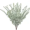 Decoratieve bloemen 24 -stks kunstmatige eucalyptus bladeren nep planten bruiloft huizen tuin decoratie pottenbloem arrangement