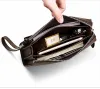 Plånböcker Williampolo 100% Cowhide Leather Men's Clutch Walle Brand Men Leather Purse Fashion Design Plånbok för män stor kapacitet