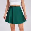 Zomer kanten- vlinder stropdas satijnen mini rok vrouwen casual solide kleur hoge taille slanke rokken mode a-line short zwart 240418