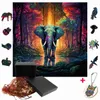 Puzzles 3D Puzzle Unique Colorful Animal Elepnaht Puzzle pour les adultes DIY BOODEN CRAFTS FAMILLE ÉDUCTIONNEUX GAMES INTERATIFS Cadeaux d'anniversaire 240419