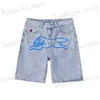 Męskie szorty Summer Flying Dog Printed Mens Denim Shorts