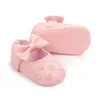 PU Leather Bowknot Baby Girls Shoes Cute Moccasins Heart Soft Sole Flat First Walkers Toddler Princess Footwear Crib 240415