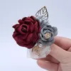 Fleurs décoratives du poignet artificiel Fleur de fleur de fleur de bal Rose Boutonnières demoiselle d'honneur pour les accessoires de décoration de mariage de fête