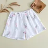 Velles de sommeil pour femmes Coton Gauze Crepe Shorts Plume Princement Sleep Sleep Men and Women Bottoms Pantal