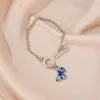 Bracelets de charme de style coréen vendant le bracelet de boucle directe de papillon bleu classique