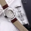 2024 Nuevos relojes de lujo de alta calidad tres puntadas para hombres Automáticos de relojes mecánicos Muñecos para la pulsera Top Strap de cuero de moda