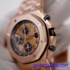 기능성 AP 손목 시계 Royal Oak 26470OR MENS 시계 18K 로즈 골드 자동 기계 스위스 유명한 시계 고급 골드 밴드 시계 직경 42mm