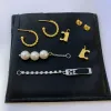 Romantico Celi con set di scatole Orero designer d'oro di lusso per donne Lettera Hoop Orecchini di perla di alta qualità Regali di fidanzamento dei gioielli bracciale