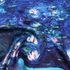 Brand 100% Natural Silk Women Scarf Claude Monet Oil Painting Water Lily Bandana Foulard Female Square Hair Scarves 53*53cm 240323