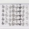 Storage Bags Wholesale 20pcs/lot Retro Punk Exaggerated Snake Rings For Women Men Fashion Antique Siver Color Opening Adjustable Jewelry