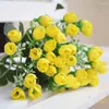 Decorative Flowers 36 Heads 27cm Artificial Plastic DIY Floral Bouquets Fake Little Rose For Wedding Home Decor Craft Wreath