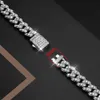 Chain 8mm Cuban Link Chain Full Moissanite Diamond Bracelets for Women Men 925 Sterling Silver Hip Hop Punk Iced Out Tennis Bracelet d240419