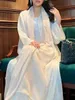 Abbigliamento etnico eid Abayas setosa per donne musulmani jalabiya ramadan abito abbigliamento manicotto ramadan abiti da festa caftan vestido largo cardigan d240419