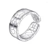 Cluster Rings High Quality Pure 295 Silver "Crack" Ring For Men And Women Simple Personality Style With A Opening