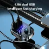 4.8a Car Bluetooth 5.0 FM -передатчик 2 USB Fast Charger QC3.0 Fast USB Type C Carem