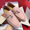 10A Luxury Brand Soft Soled Комфортный лоферы Slip-On Flat Fringe Fringe Women's Shoes Leather Cashmere