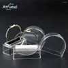 Smyckespåsar Rensa ring Storage Cover Box Bangle Organizer Case Pendant Display Holder Earring Jade Stud Portection Showcase