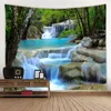 Tapestries Mountain Waterfall Tapestry Nature Scenery Wall Hanging For Bedroom Aesthetic Room Decor Boho Home Decoration Cloth