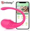 Resumen inalámbrico Bluetooth G Spot Dildo Vibrator Mujeres Aplicación Control remoto Control de huevos Vibrator