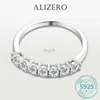 Alyans alizero 3mm d renk moissanit yüzüğü Kadınlar için köpüklü elmas gelin seti Gra 925 Sterling şeridi kaplı 18K Eternity Band 240419