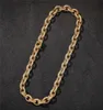 Hip Hop Chain Necklace Gold Color Iced CZ Hip Hop Necklaces Jewelry Men Women Nice Gift Whole9541443