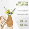 Vase Imitation Rattan Vase日本の家の装飾植木鉢プラスチックオフィスウェディングテーブル装飾