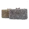 Evening Bags Nigeria Metal Decoration Small Flower Crystal Bag With Clutch Design For Ladies Party Banquets