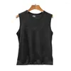 Men's Tank Tops Summer Ice Silk Vest Quick-Drying Men Sleeveless T Shirts Mesh Hole Outer Wear Thin Breathable Casual Sport