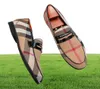 Dres Designer de sapatos de couro Men Sapato casual Marca de luxo da xadrez 2022 mocassins de mocassins respirável PLU BULA PLU 38 48 2207233058328