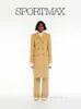 Manteau de luxe Cachemire Coat Designer Coat Womens Wool Blend Metter Sportmaxs 2024 Printemps / été Nouveau produit Femme Double Butte Bouton Coton Wool