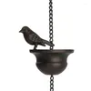 Garden Decorations 240cm Metal Bird Rain Chain Decoration Roof Gutter Drainage Downspout Tool With Hanger For Home