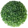 Fleurs décoratives Boules de feuilles vertes Grass artificiels Plantes en plastique Topiary Topiary Ornement Plants d'intérieur