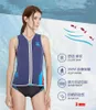 Women's Swimwear Women 3MM Neoprene Elastic Soft Diving Vest High Quality Black Pull Over Sleeveless Snorkeling Surfing Zipper Swimming