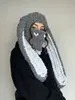 Beer oren haakbalaclava vrouwen handgemaakte kettingcirkel gebreide hoed mode feest chenille masker warme oorbeveiliging schedels cap 240419