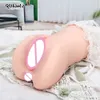 QUBANLV Male Masturbator Cup sexy Toys For Men Masturbation Realistic Vagina Anal 2 In1 Sucking sexyulaes