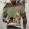 Men's T-Shirts Vintage Mens T Shirt 3d Retro Motorcycle Oversized Tshirt For Men Clothing Biker Racing T-shirts Motor Ts Tops Summer Apparel T240419