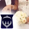 Ketting oorbellen set bruids sieraden kristal voor bruiloft prom party