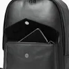 Sac à dos de haute qualité en cuir authentique créateur de luxe masculin de 15,6 pouces ordinateur portable sac à dos masculin pour adolescent