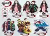 Keychains Anime Figure Kisatsutai Tomioka Giyuu Kimetsu No Yaiba Acrylic Stand Model Plate Desk Decor Standing Sign Fans Gift8889625