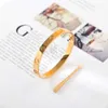 Designer Caritraes Bracelet Luxury Fifth Generation Tournevis Love Titanium Steel Plated 18K Rose Gold Batch