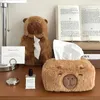 収納バッグCapybara Tissue Box Table Supplies Car Interior Decoration Office Desktop Decor Children Day Gift Kid Room