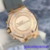 Functionele AP pols horloge Epic Royal Oak Series 26231or dames 18k rose goud origineel diamant panda gezicht 37 mm automatisch mechanisch horloge