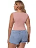 Dames t shirts zomer sexy ultra-short veter-up western-stijl t-shirts