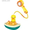 Sand Play Water Fun Bath Toys for Kids Electric Duck Sucker BaBy Bath Toys Spray Water Toys for Kids Outside Pool Bathtub Toys Sprinkler L416