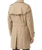 Designer de casacos masculino Mens Kensingtonmid Length Trench Coat Allz